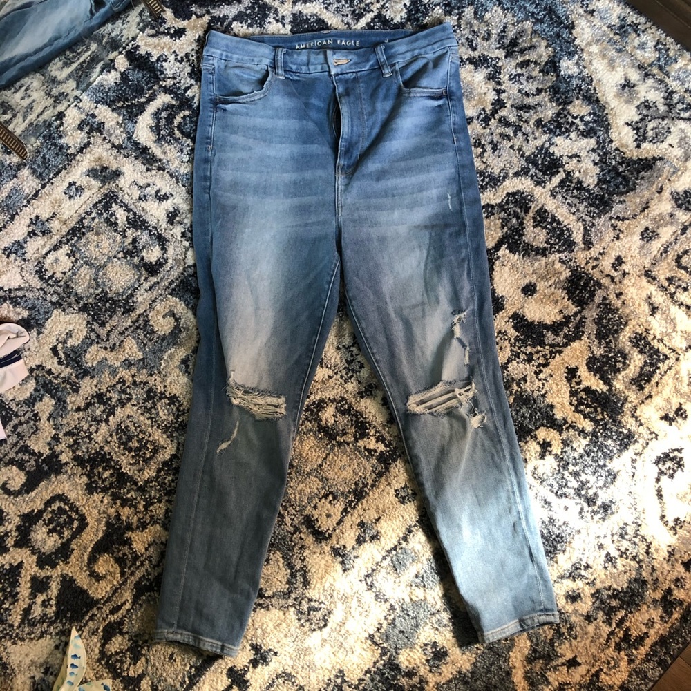 Super high waisted stretch jeans